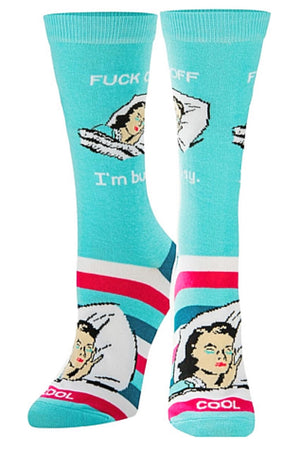 COOL SOCKS BRAND LADIES ‘FUCK OFF I’M BUSY’ SOCKS - Novelty Socks for Less