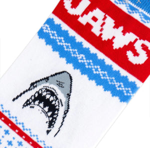 ODD SOX BRAND JAWS MEN’S CHRISTMAS SWEATER CREW SOCKS - Novelty Socks for Less