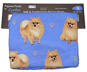 COMFIES Brand Unisex POMERANIAN Pajama Bottoms E&S Pets (CHOOSE SIZE) - Novelty Socks for Less