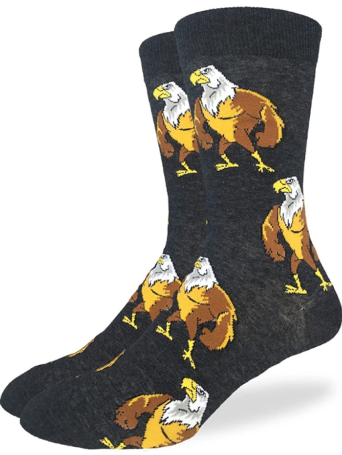 GOOD LUCK SOCK Brand Men’s MIGHTY EAGLE Socks BALD EAGLE