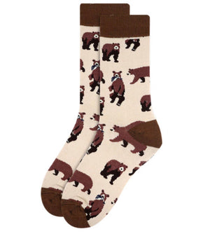 PARQUET Brand Ladies BROWN BEARS Socks - Novelty Socks for Less
