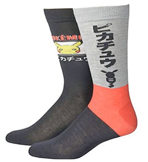 POKÉMON Men’s 2 Pair Socks PIKACHU - Novelty Socks for Less
