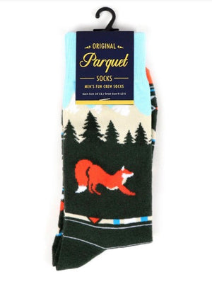 PARQUET BRAND Mens FOX Socks - Novelty Socks for Less