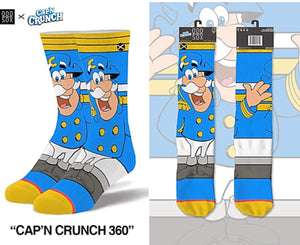 CAP’N CRUNCH CEREAL MEN’S 360 SOCKS ODD SOX BRAND - Novelty Socks for Less