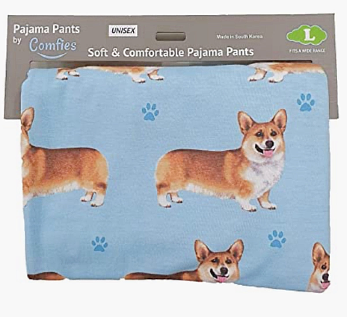 COMFIES UNISEX WELSH CORGI PAJAMA BOTTOMS E&S PETS (CHOOSE SIZE) - Novelty Socks for Less