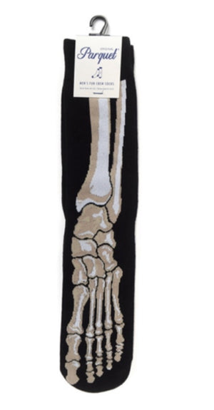 PARQUET BRAND Men’s SKELETON FEET Halloween Socks - Novelty Socks for Less