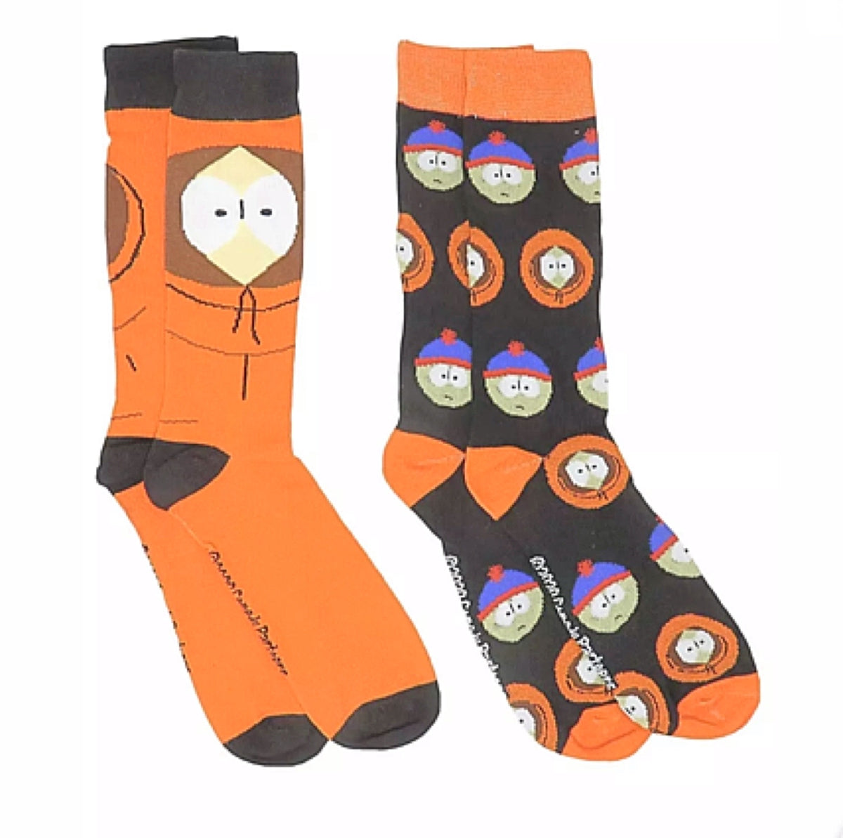 SOUTH PARK Men’s 2 Pair Crew Socks KENNY & STAN - Novelty Socks for Less