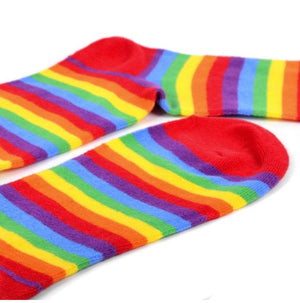 PARQUET BRAND Mens RAINBOW STRIPED Socks - Novelty Socks for Less