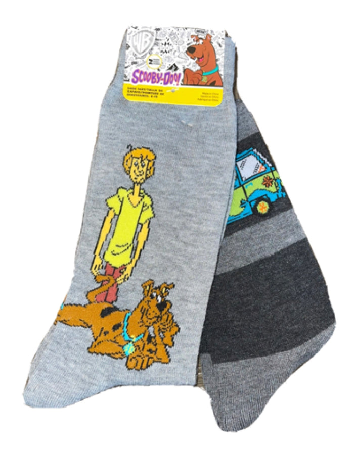 SCOOBY DOO Men’s 2 Pair Of Socks SHAGGY & MYSTERY MACHINE