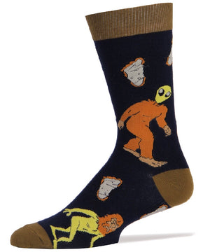 OOOH GEEZ Brand Men’s ALIENS ARE AFOOT Socks - Novelty Socks for Less