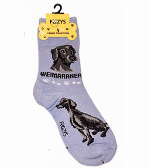 FOOZYS Brand Ladies 2 Pair WEIMARANER Dog - Novelty Socks for Less