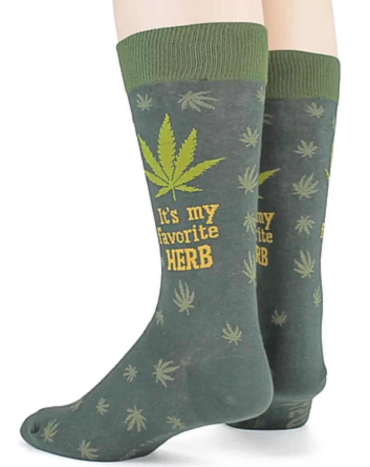MARIJUANA 420 Men's Socks 'IT'S MY FAVORITE HERB' FOOT TRAFFIC Brand ...