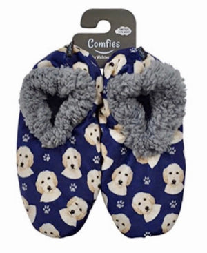 COMFIES Ladies GOLDENDOODLE Non-Skid Slippers - Novelty Socks for Less