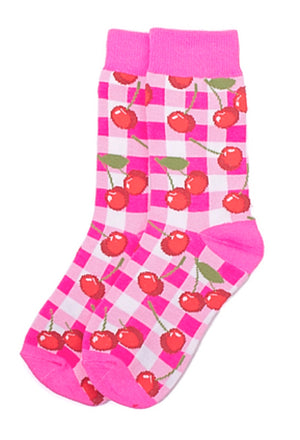 PARQUET Brand Ladies CHERRIES Socks - Novelty Socks for Less
