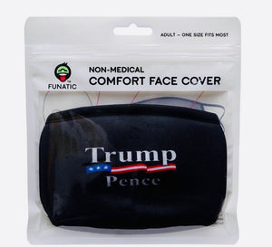 FUNATIC BRAND Adult TRUMP PENCE Face Mask - Novelty Socks for Less