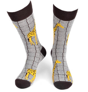 PARQUET BRAND Mens GIRAFFE Socks - Novelty Socks for Less