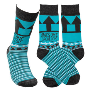 PRIMITIVES BY KATHY Unisex ‘AWESOME BACHELOR’ For Wedding Socks - Novelty Socks for Less