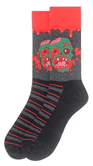 PARQUET BRAND Men’s ZOMBIE MONSTER Halloween Socks BLOOD SPLATTER - Novelty Socks for Less