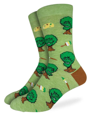 BOB ROSS Men’s HAPPY TREES Socks GOOD LUCK SOCK Brand - Novelty Socks for Less