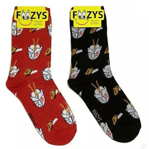 FOOZYS LADIES 2 Pair CHINESE FOOD Socks - Novelty Socks for Less
