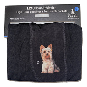 URBAN ATHLETICS Ladies YORKIE High Rise Leggings With Pockets E&S Pets - Novelty Socks for Less