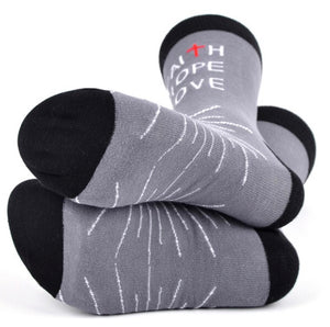 PARQUET BRAND Mens FAITH, HOPE, LOVE Socks - Novelty Socks for Less