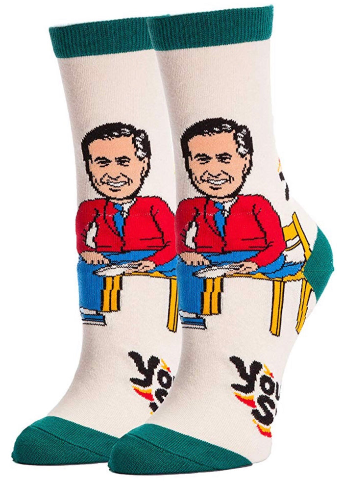 OOOH YEAH Ladies MISTER ROGERS Socks 'YOU ARE SPECIAL'