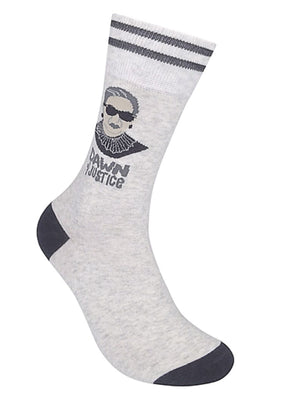 FUNATIC Brand Unisex RBG Socks Ruth Bader Ginsburg ‘DAWN OF JUSTICE’ - Novelty Socks for Less