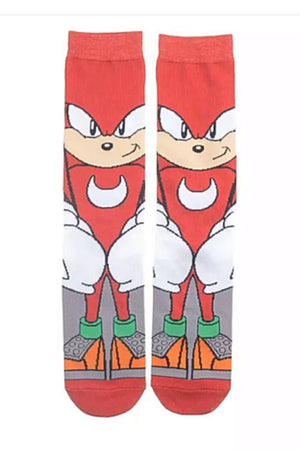 SONIC THE HEDGEHOG Men’s KNUCKLES 360 Socks BIOWORLD Brand - Novelty Socks for Less