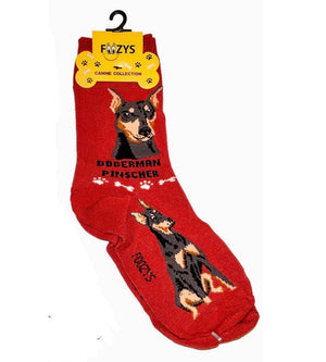 FOOZYS Ladies 2 Pair DOBERMAN Dog - Novelty Socks for Less