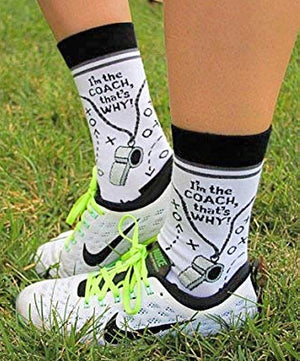 FOOT TRAFFIC Brand Ladies ‘I’M THE COACH THAT’S WHY’ - Novelty Socks for Less