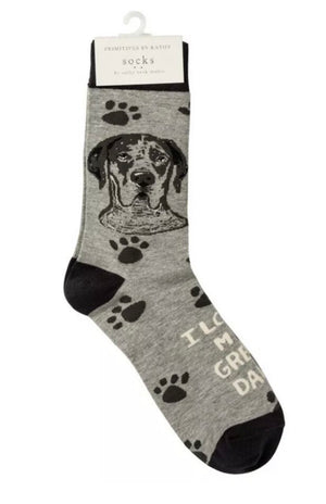PRIMITIVES BY KATHY Unisex GREAT DANE DOG Novelty Socks - Novelty Socks for Less