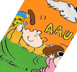 PEANUTS Men’s CHARLIE BROWN FOOTBALL Socks With LUCY ODD SOX BRAND - Novelty Socks for Less