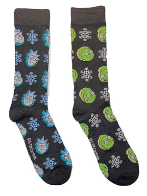 RICK & MORTY Men’s 2 Pair Of Christmas Socks - Novelty Socks for Less