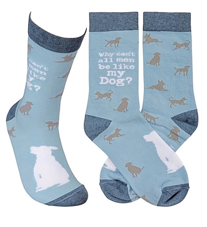 PRIMITIVES BY KATHY ‘WHY CAN’T ALL MEN BE LIKE MY DOG’ Socks