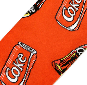 COCA-COLA MEN’S SPLIT CREW SOCKS ODD SOX BRAND - Novelty Socks for Less