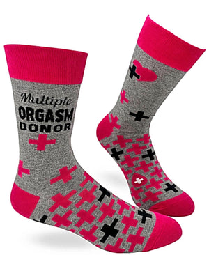 FABDAZ BRAND MEN’S ‘MULTIPLE ORGASM DONOR’ Socks - Novelty Socks for Less