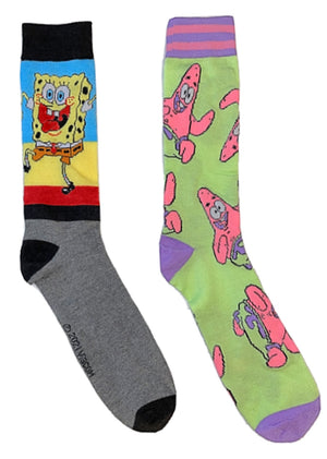 SPONGEBOB SQUAREPANTS Men’s 2 Pair Of Socks PATRICK - Novelty Socks for Less