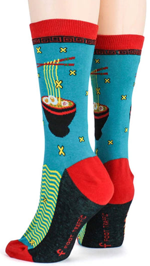 FOOT TRAFFIC Brand Ladies RAMEN NOODLES Socks - Novelty Socks for Less