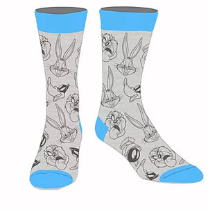 LOONEY TUNES Men’s Socks BUGS BUNNY, MARVIN, DAFFY BIOWORLD BRAND - Novelty Socks for Less