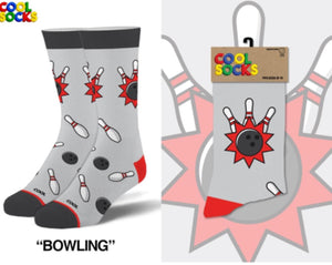 COOL SOCKS Brand Men’s BOWLING Socks - Novelty Socks for Less