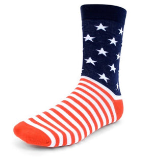 Parquet Brand Men’s AMERICAN FLAG STARS/STRIPES Socks - Novelty Socks for Less