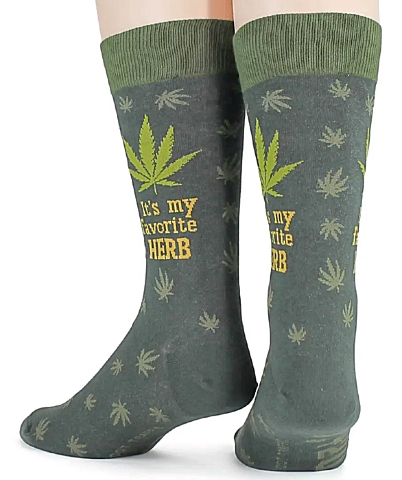 MARIJUANA 420 Men's Socks 'IT'S MY FAVORITE HERB' FOOT TRAFFIC Brand ...