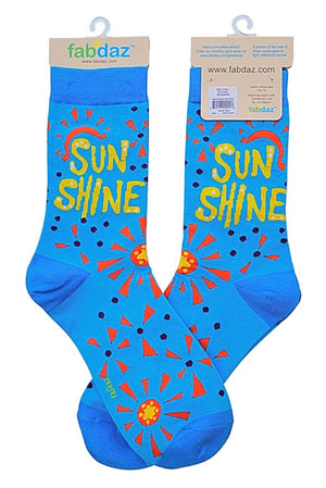 FABDAZ Brand Ladies HELLO SUNSHINE Socks - Novelty Socks for Less