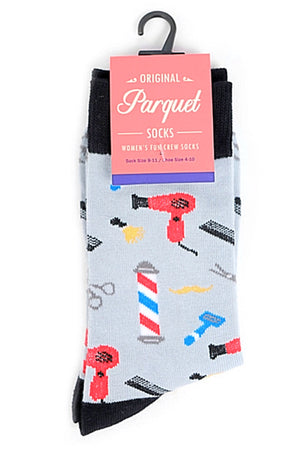 PARQUET Brand Ladies BARBER SHOP Socks - Novelty Socks for Less