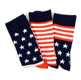 PARQUET Brand Mens 3 Pair AMERICAN FLAG Socks - Novelty Socks for Less