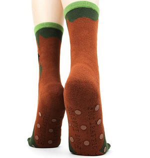 FOOT TRAFFIC Ladies OWL NON-SKID SLIPPERS - Novelty Socks for Less
