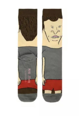 BEAVIS AND BUTT-HEAD Men’s 360 SOCKS BIOWORLD BRAND - Novelty Socks for Less