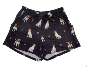 COMFIES LOUNGE PJ SHORTS Ladies JACK RUSSELL Dog By E&S PETS - Novelty Socks for Less