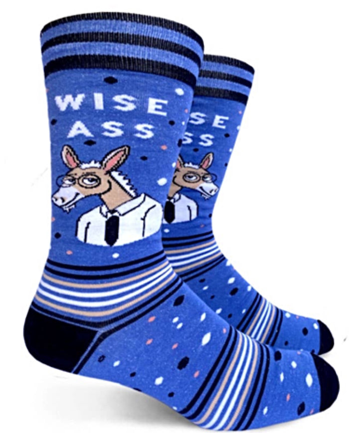 GROOVY THINGS Brand Men’s WISE ASS Socks With DONKEY